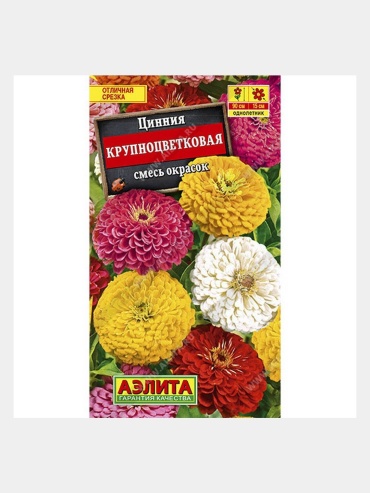 Аэлита Цинния крупноцветковая, смесь сортов