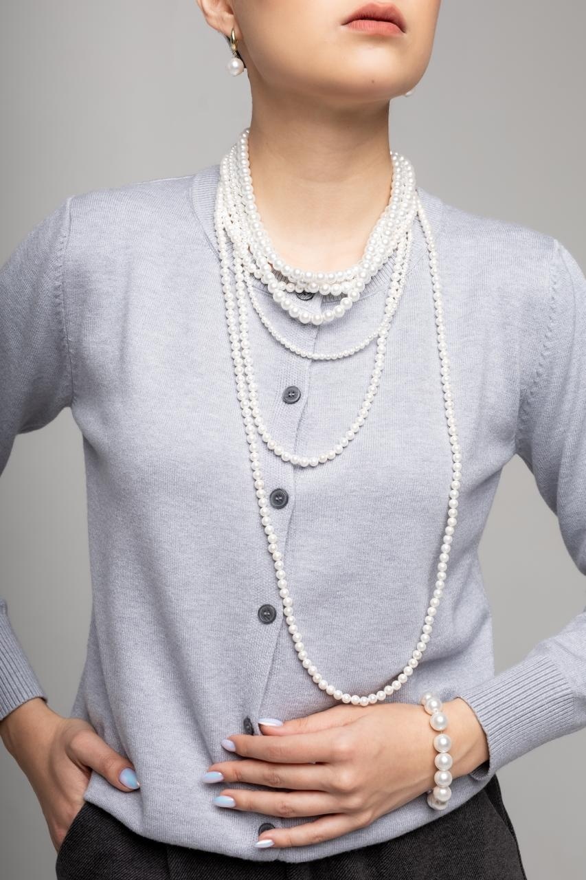 Brightdays Jewels длина 90 см ювелирный сплав, жемчуг
