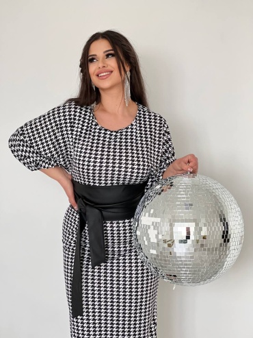 Повседневное платье WoW Fashion черный, белый
