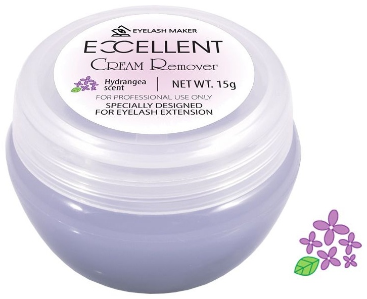 EYELASH MAKER средство для снятия материала для ресниц Excellent Cream Remover Hydrangea Scent 15 г