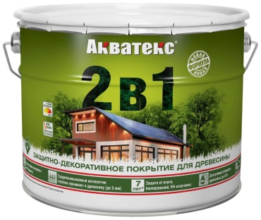 АКВАТЕКС пропитка 2 в 1 орех, 2.7 л