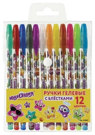 Ручка гелевая ЮНЛАНДИЯ 142805 12 шт