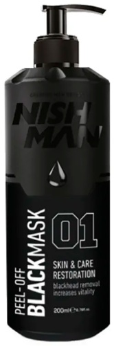 Маска для лица NISHMAN пленка Black 01 200 мл