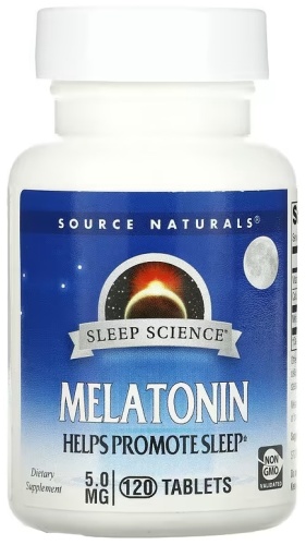 Source Naturals БАД Sleep Science, Melatonin, 5 mg 120 таблеток