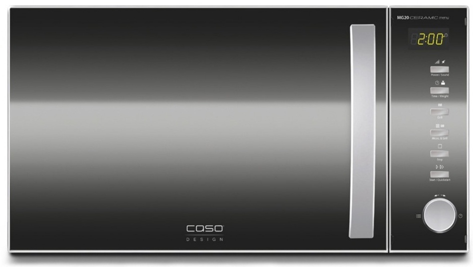 Микроволновая печь CASO MG 20 Ceramic Menu черный, серебристый