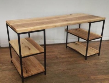 Стол компьютерный HAIDAR HAIDAR LOFT 2, 150х60x75 см, коричневый, темно-коричневый