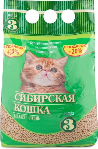 Сибирская Кошка Лесной впитывающий 3 л