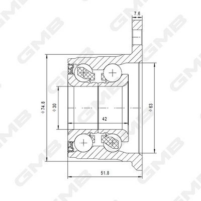 GMB Ступица Колеса GH21390T