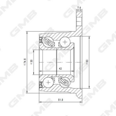 GMB Ступица Колеса GH21390T