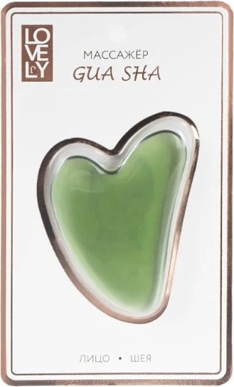 Lovely скребок гуаша стекло 8х5,5х0,5