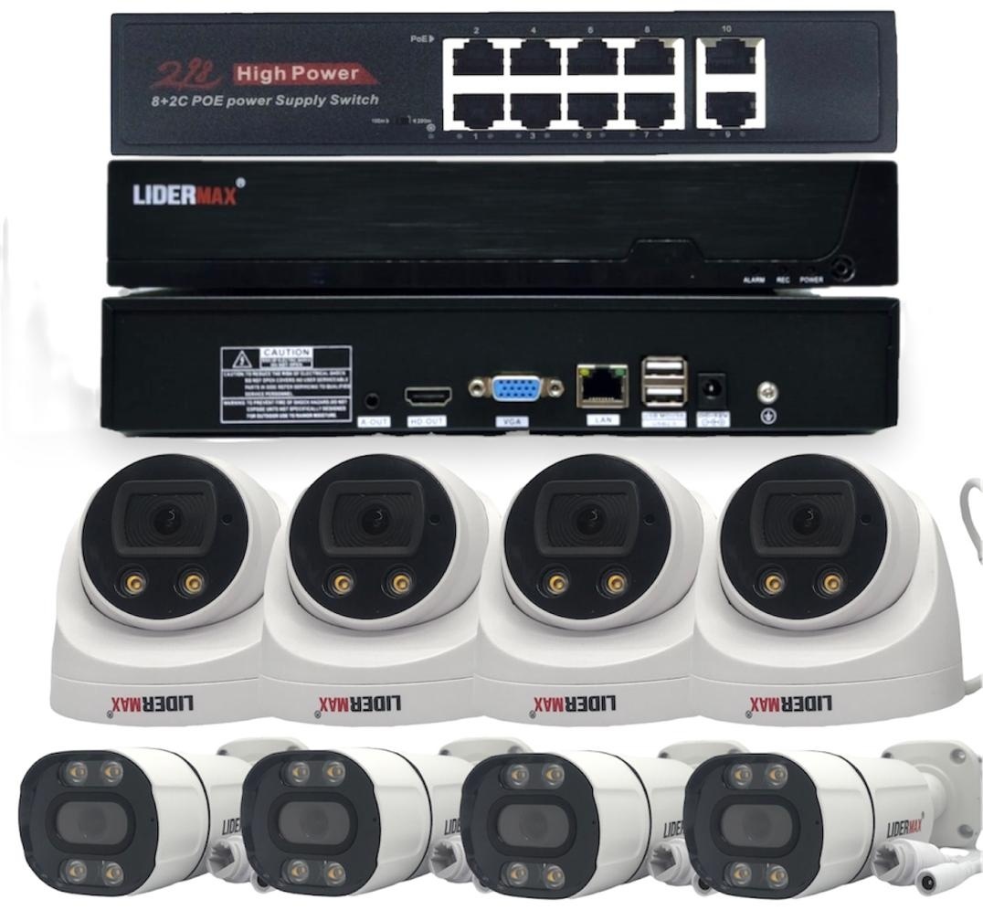 Купить Комплект видеонаблюдения LIDERMAX IP COMBOPRO 8k 5MP 2560x1920 в ...