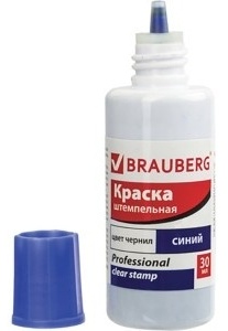 Штемпельная краска Brauberg Professional 227981, 30 мл, синий