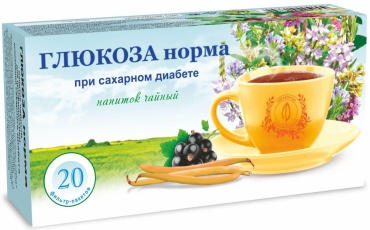 Фитоцентр Гордеева фито-чай Глюкоза норма 40