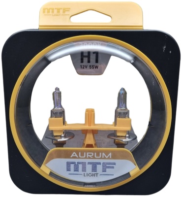 MTF лампа AURUM 12V 55W 3000K галогенная H1, 2 шт