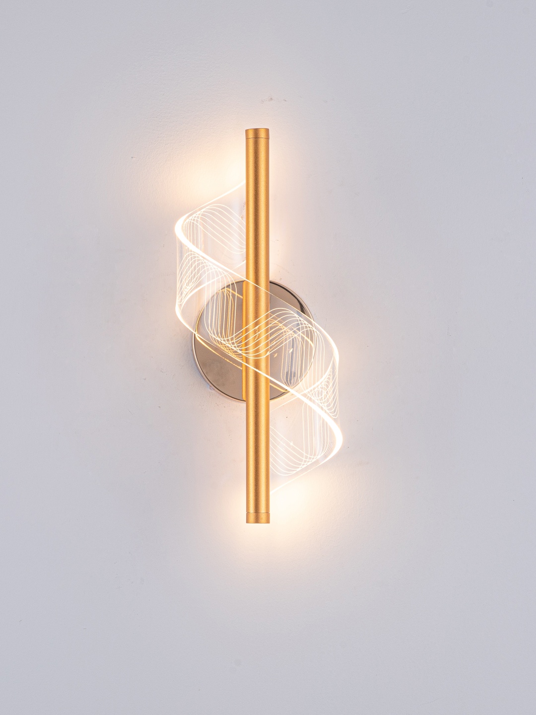 Бра настенный LED, золотистый, белый
