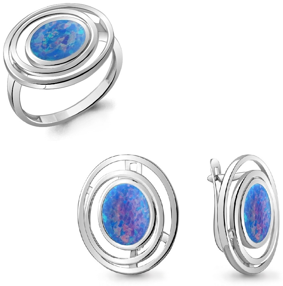 AQUAMARINE 6949897-4756497 вес 6.54 г серебро, опал