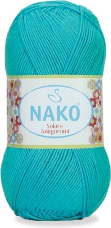 Моток NAKO Solare Amigurumi 06954 - Бирюзово-голубой 270 м 100 г