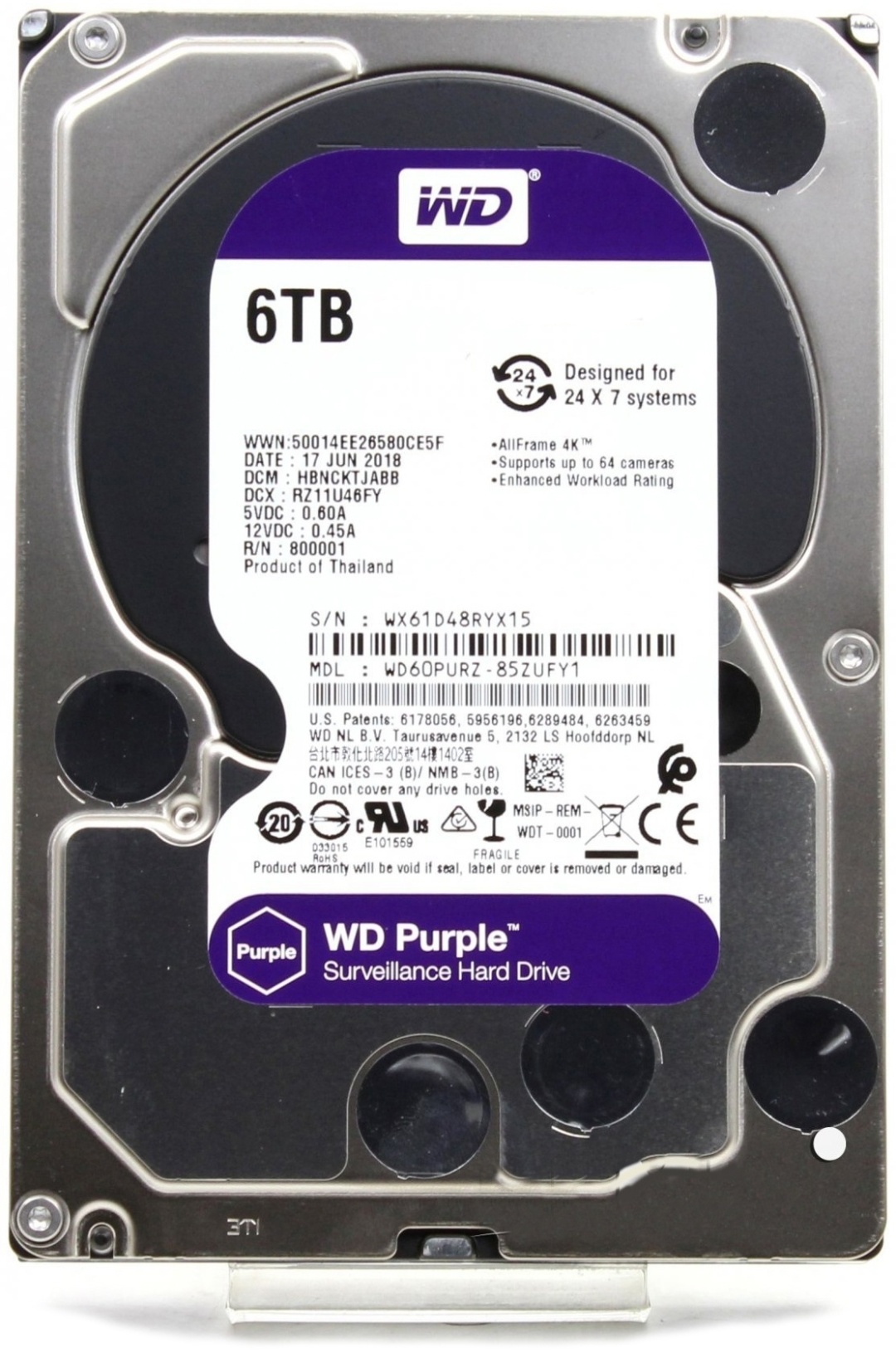 Western Digital Purple WD60EJRX 6000Gb