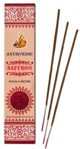 AYURVEDIC Натуральные благовония Шафран, 15 шт
