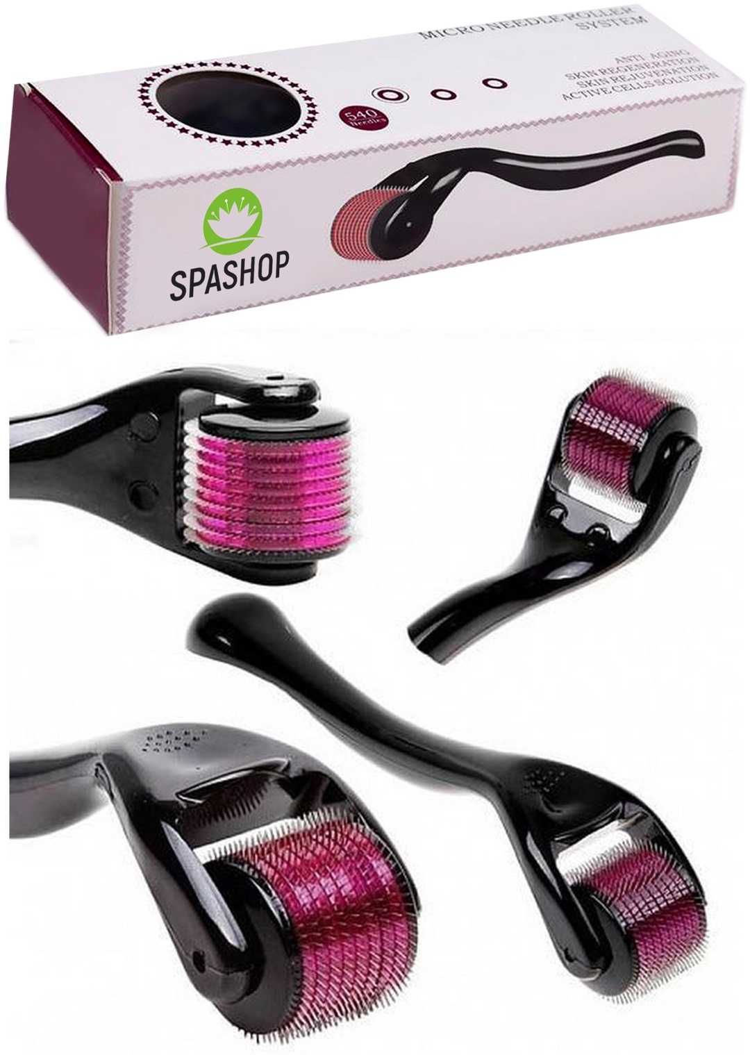 Купить SPASHOP Мезороллер сталь для лица/тела/головы 540игл 0,50mm в ...