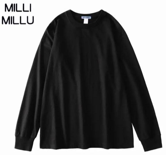 Лонгслив Milli Millu Без принта черный
