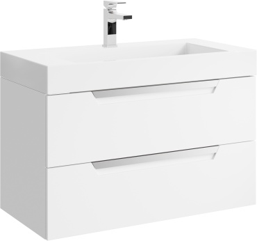 Тумба с раковиной Aqwella CUB0109W, 90x61x45 см, белый
