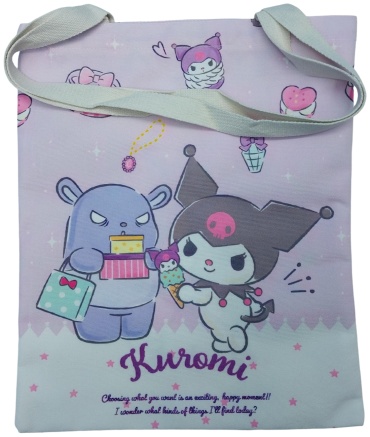 Сумка шоппер Kuromi текстиль белый