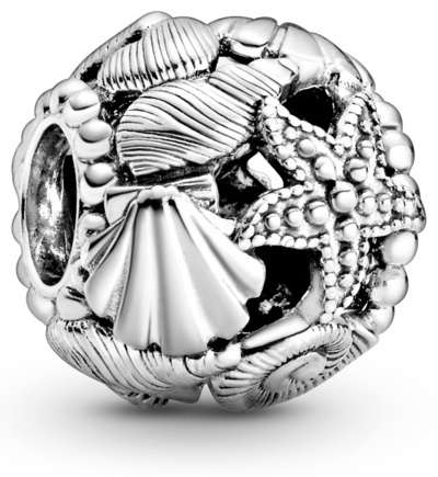 Шарм PANDORA «Морская звезда, ракушки и сердца» 798950C00 вес 2.2 г серебро