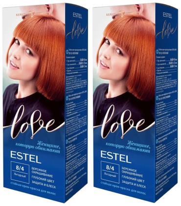 ESTEL PROFESSIONAL Love 2 шт 8/4 янтарный крем-краска 100 мл