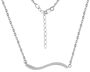Колье AQUAMARINE 73693А.5_40 длина 40 см вес 4.38 г серебро, фианит