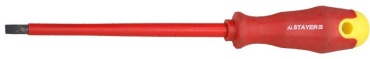 STAYER отвертка диэлектрическая 25141-05-12_z01 SL5.5х125 мм, 1 шт.