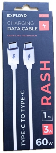 Кабель Exployd USB TypeC (M), 1 м, EX-K-1140 белый