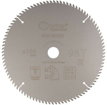 Пильный диск по дереву CUTOP 75-30096Т, 300x32 мм, 96Т