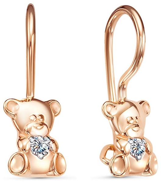 Серьги Lucente 2664107_1_1_1 вес 1.29 г золото, фианит