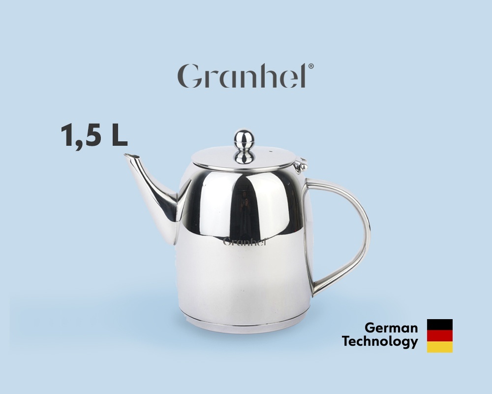 Чайник Granhel Stainless Steel 18/10 TS1.5 1.5 л, нержавеющая сталь