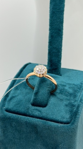 Ali Gold R3543 размер 17.5 вес 1.09 г золото, фианит