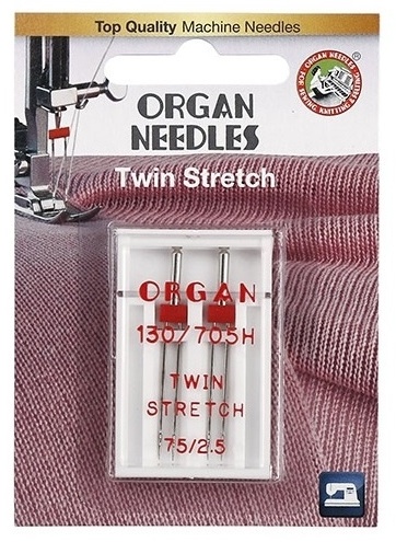 Игла Organ Twin 2-75/2.5 Blister 2 шт