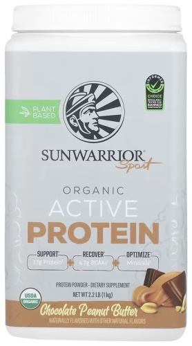 Sun Warrior Sport Organic Active Protein шоколад, арахис 1000 г
