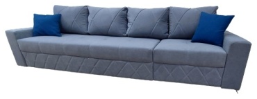 Диван прямой Elegante sofa Mega plus, 320х145 см, обивка ткань, серый