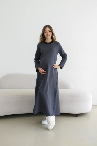 Повседневное платье Sweetmama.kz графит
