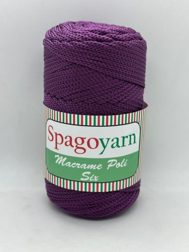 Моток Spagoyarn Macrame Poli Six фиолетовый 75 м 250 г