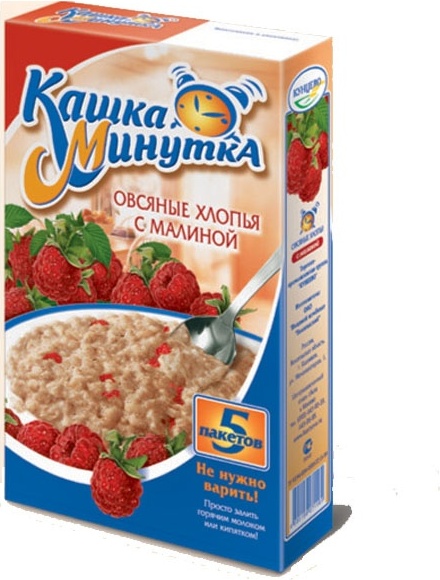 Купить КУНЦЕВО Каша Минутка с малиной 185 г в Алматы – Магазин на Kaspi.kz