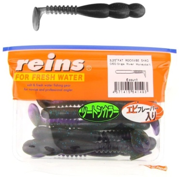 Силиконовая приманка Reins Fat Rockvibe Shad 3.25" 060 Onga River Moneybait
