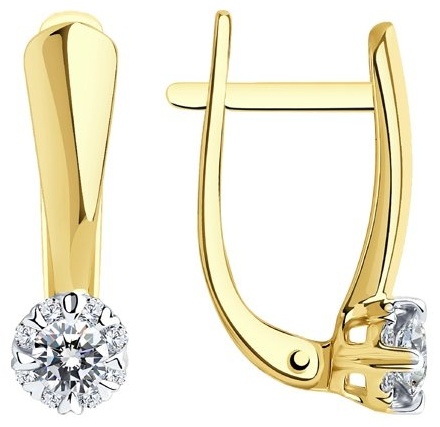 Серьги SOKOLOV EAR-SO-585-852241 вес 2.01 г золото, бриллиант