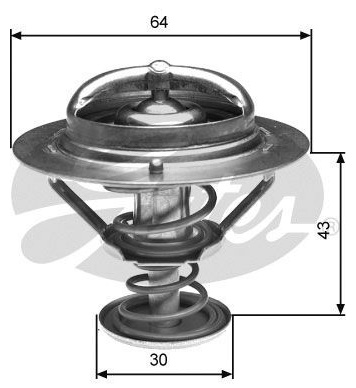 GATES Термостат, Охлаждающая Жидкость TH27088G1