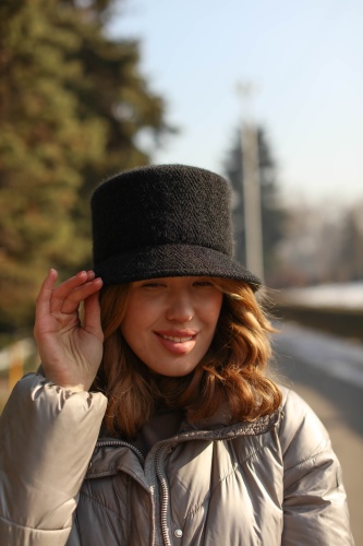 Шляпа Sara Hats размер универсальный, черный