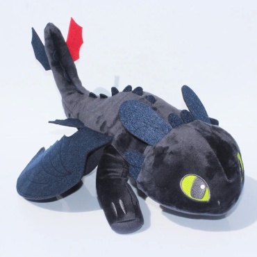 Мягкая игрушка Plush toy Ночная Фурия Беззубик, высота 50 см, черный
