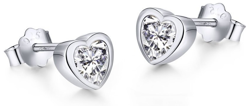 Пусеты Orlando Silver EAR14 вес 1.6 г серебро, циркон