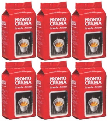 Кофе Lavazza Pronto Crema зерновой 6 упаковок по 1000 г