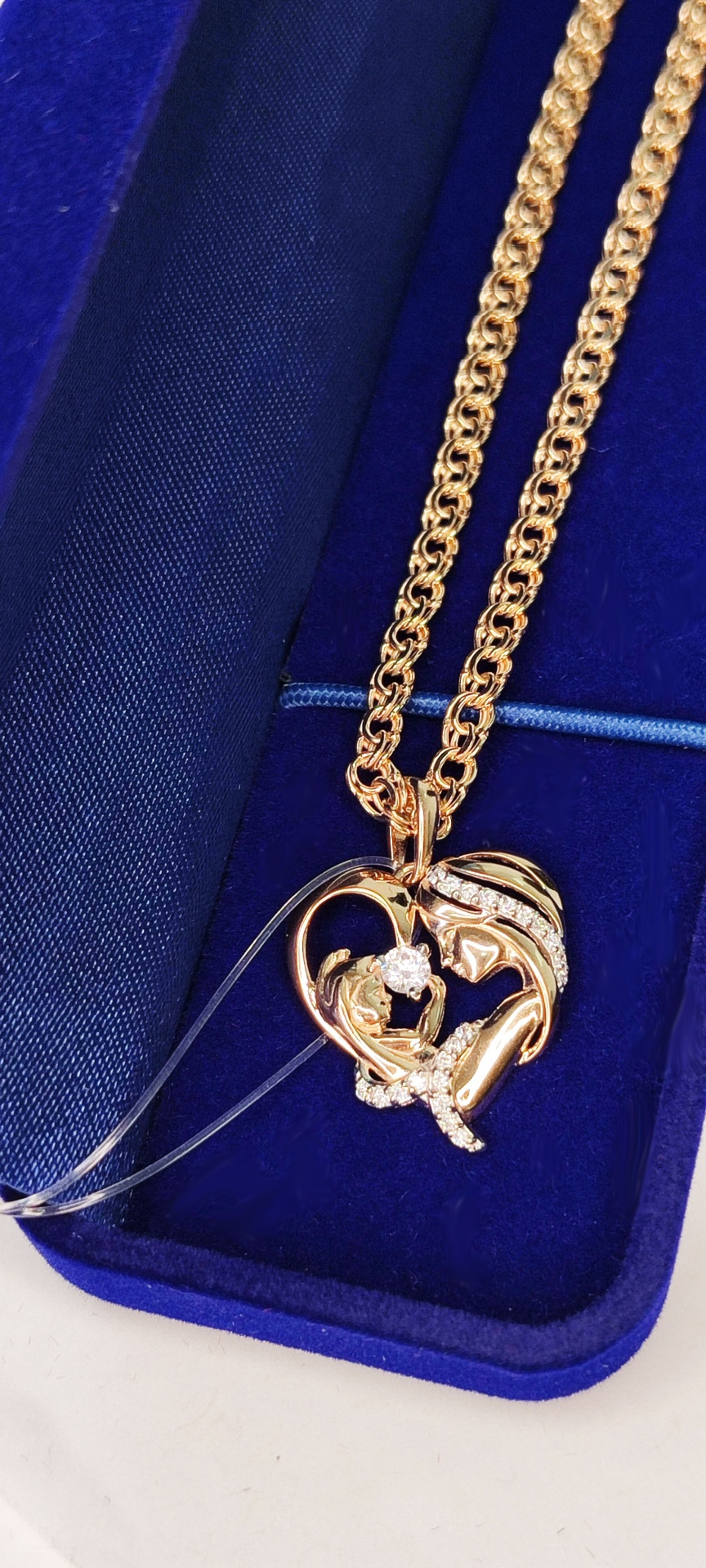 Купить Комплект Sanremo Подвеска с фианитом Мать и дитя вес 1,85гр ...